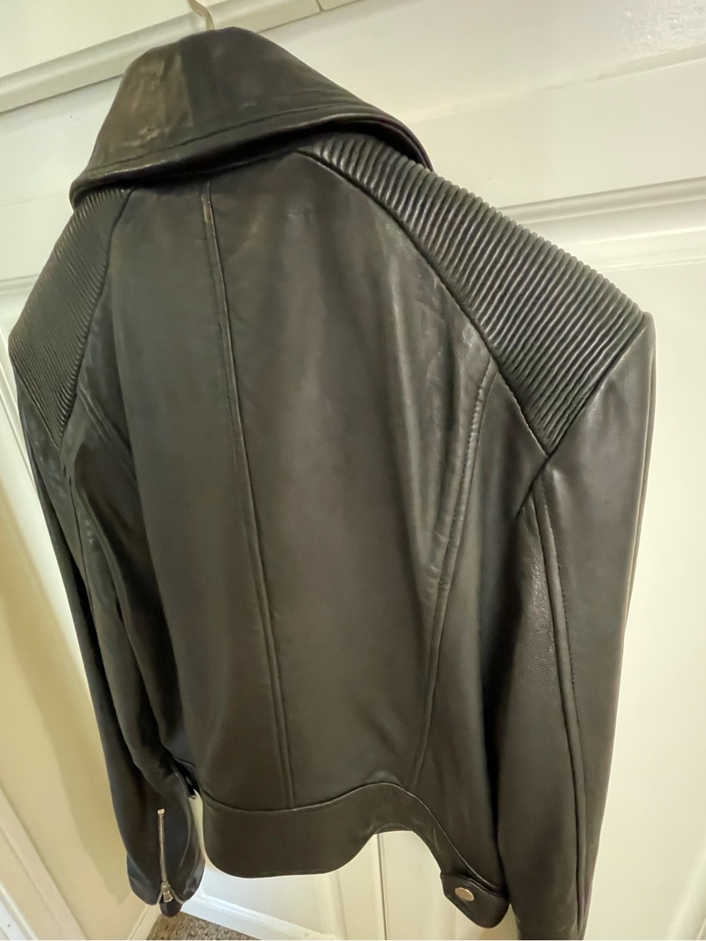 Joe's Jeans Black Genuine Soft Lamb Leather Moto Jacket NEW - Picture 12 of 15